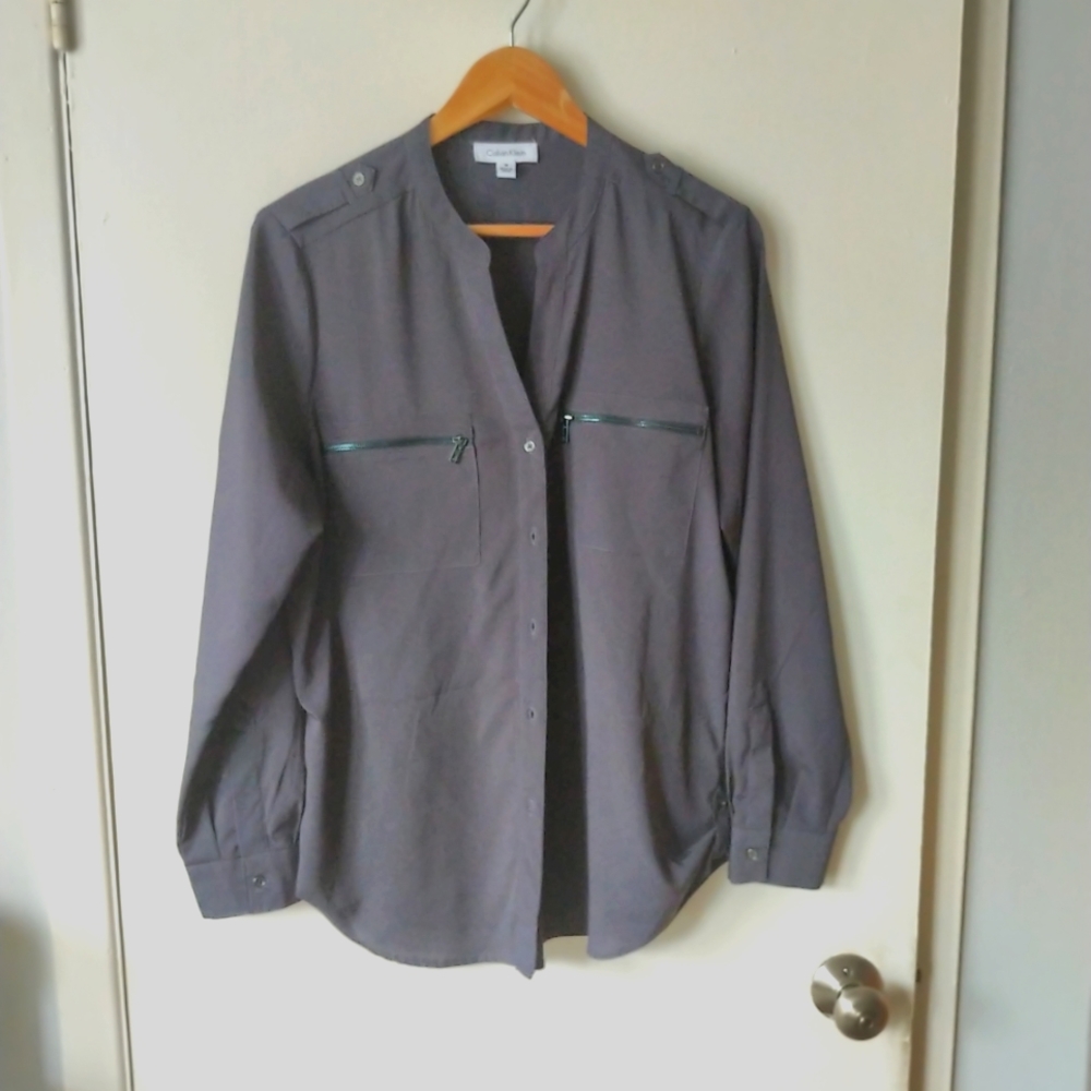 Calvin Klein blue/grey bouse